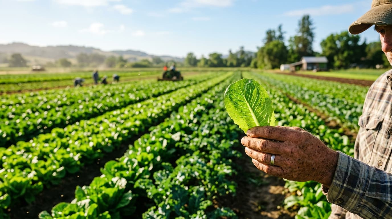 Farmer holding green healthy crop seedling - Ramaya Crop World Agriculture